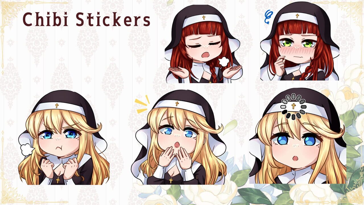 Tentacles Party With Nuns Chibi Stickers