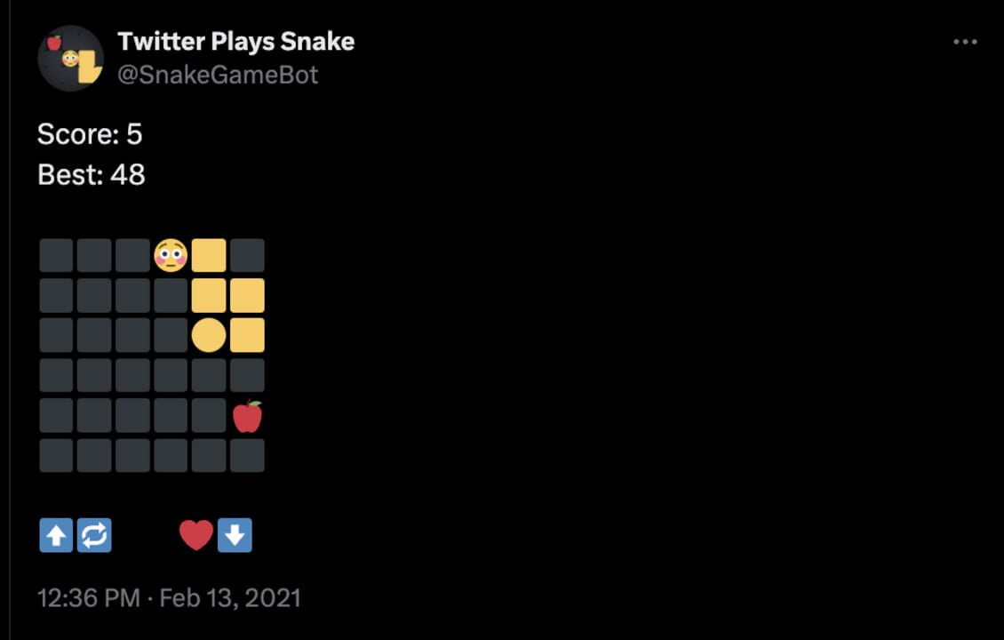 Twitter Plays Snake