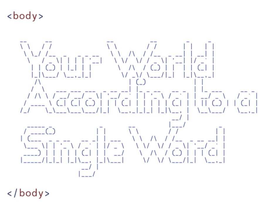 Your World According to a Single Word