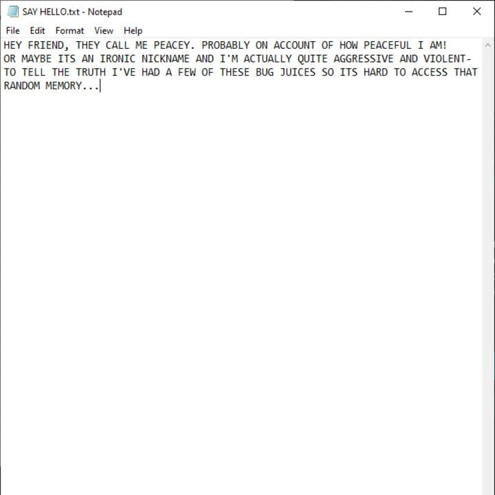 Computer bugs stole my grandmas tax files and I gotta go get them back in cyberspace
