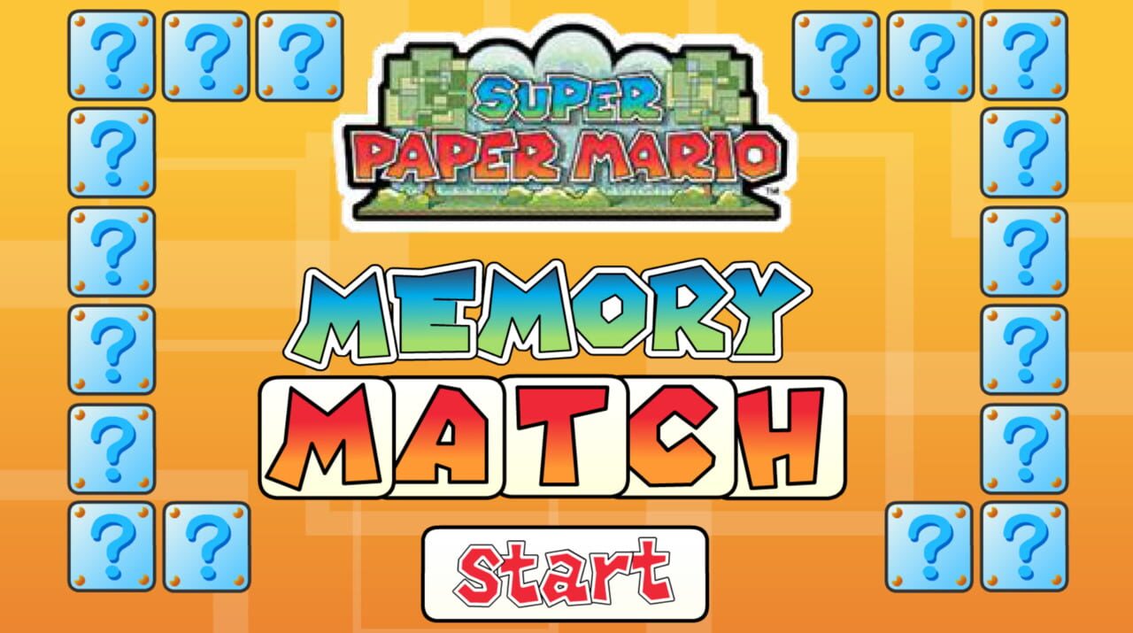 Super Paper Mario Memory Match