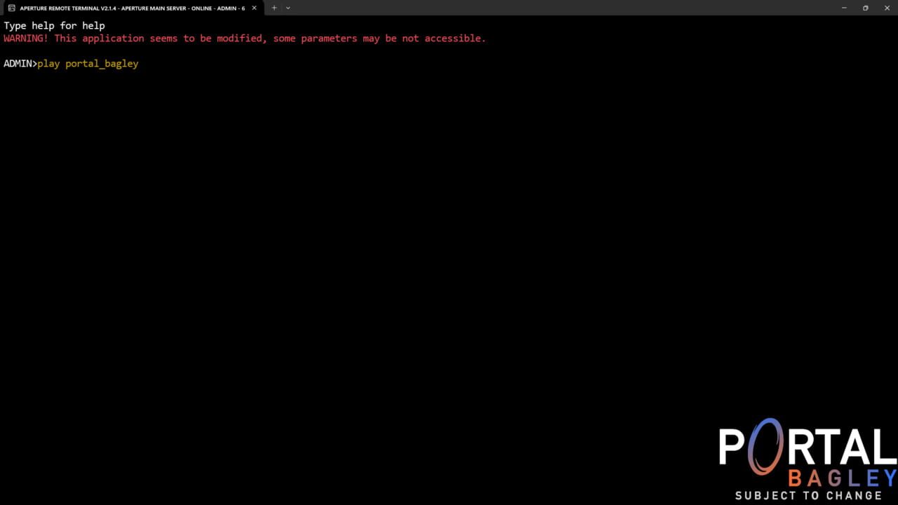 Portal Bagley: Aperture Remote Terminal