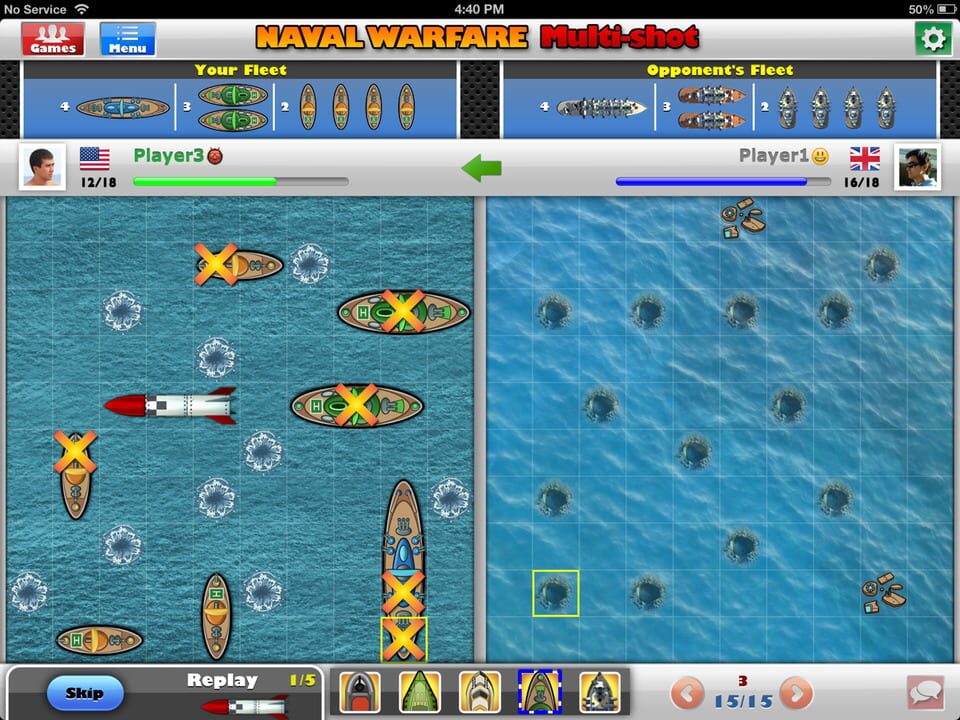 Naval Warfare Multi-shot