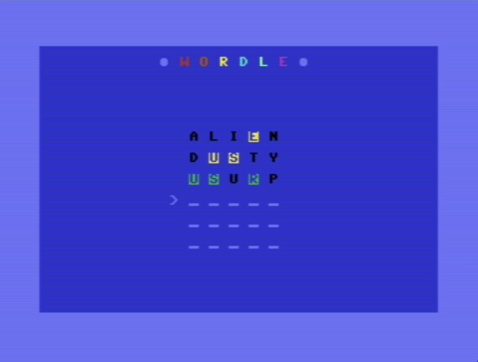 Wordle for Commodore 64
