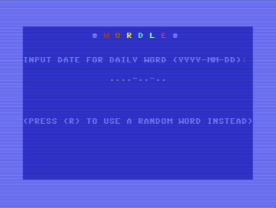 Wordle for Commodore 64