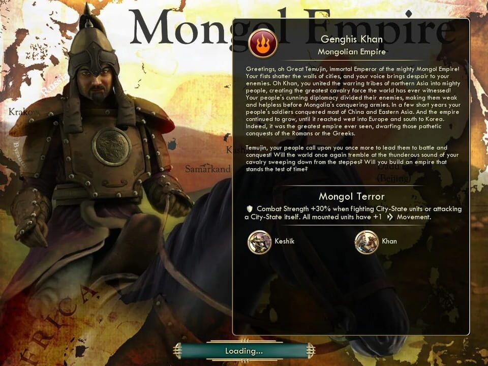 Sid Meier’s Civilization V: Civ and Scenario Pack – Mongols (Genghis Khan)