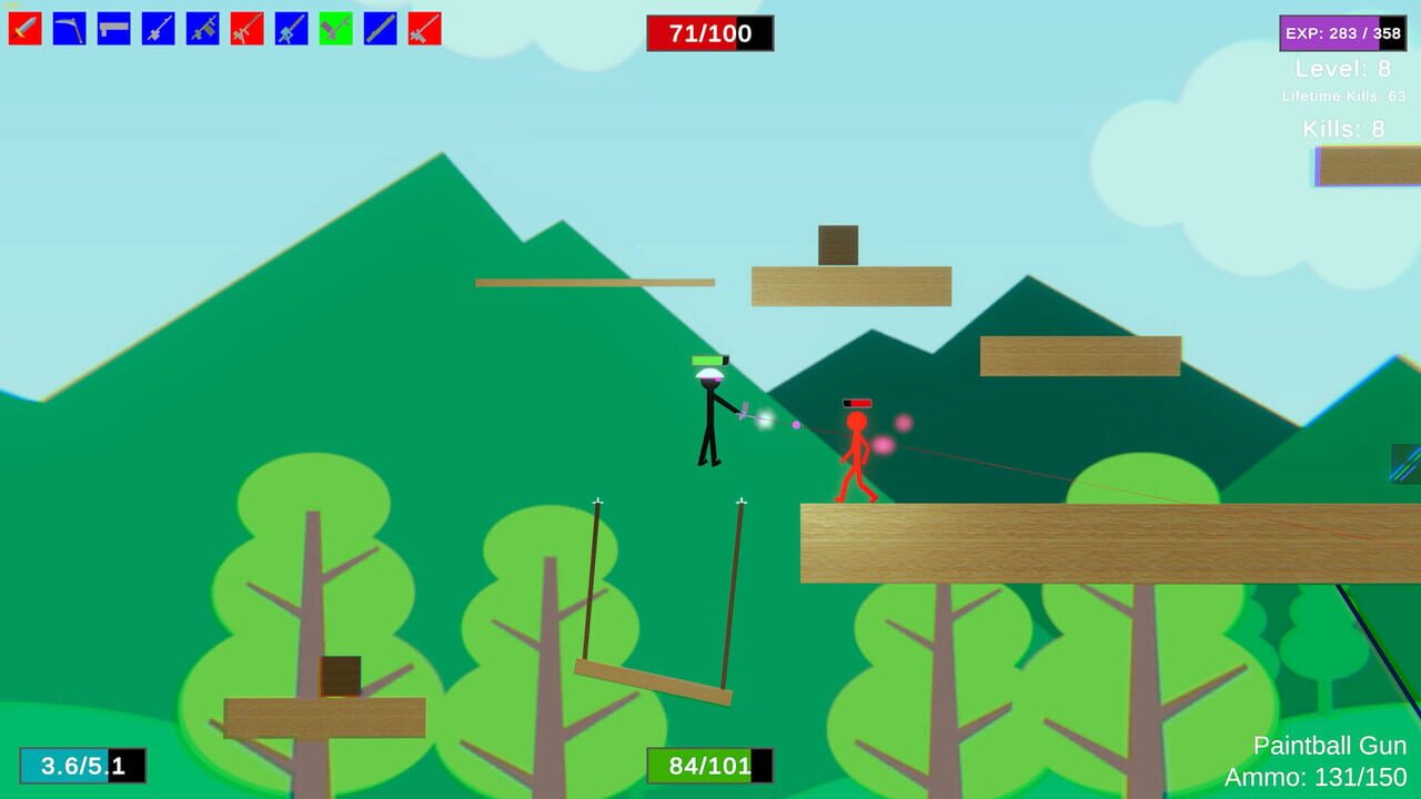 Stick Figure Combat: Paintball Gun