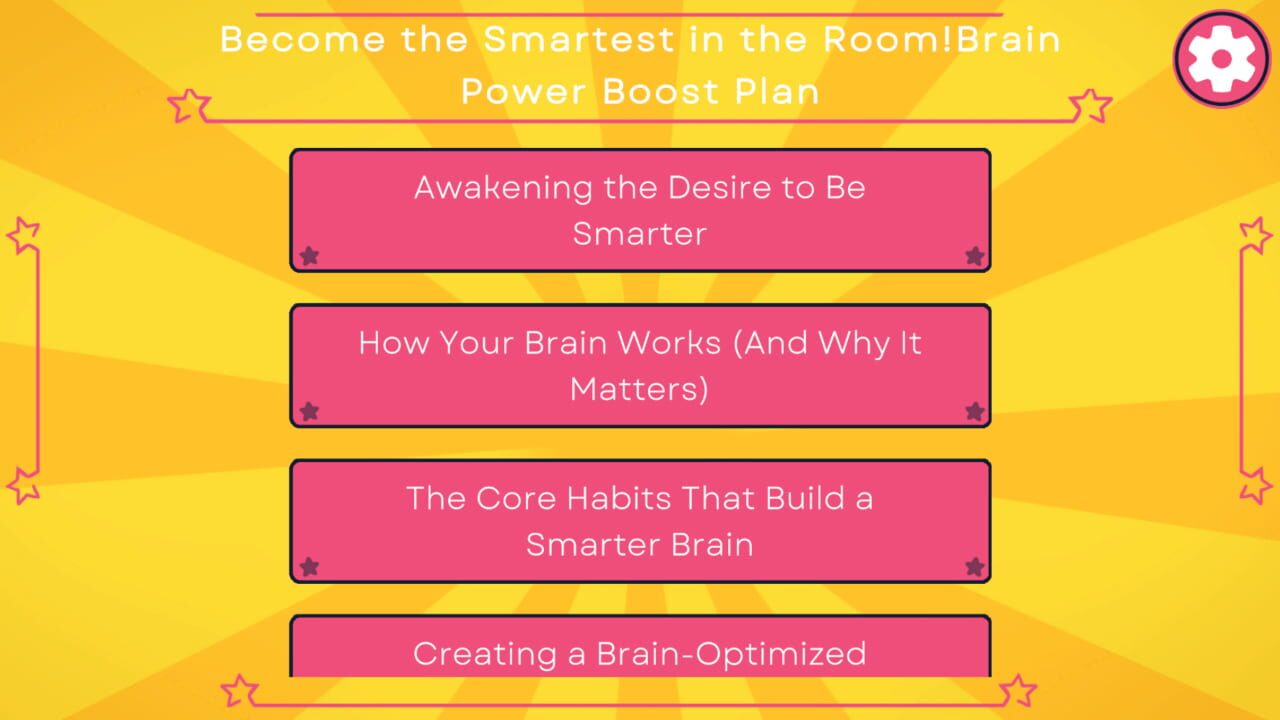 Become the Smartest in the Room! Brain Power Boost Plan