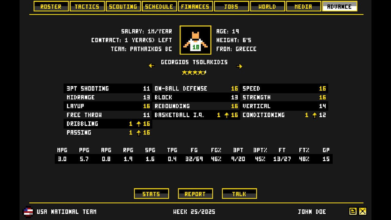 Retro Basketball Manager