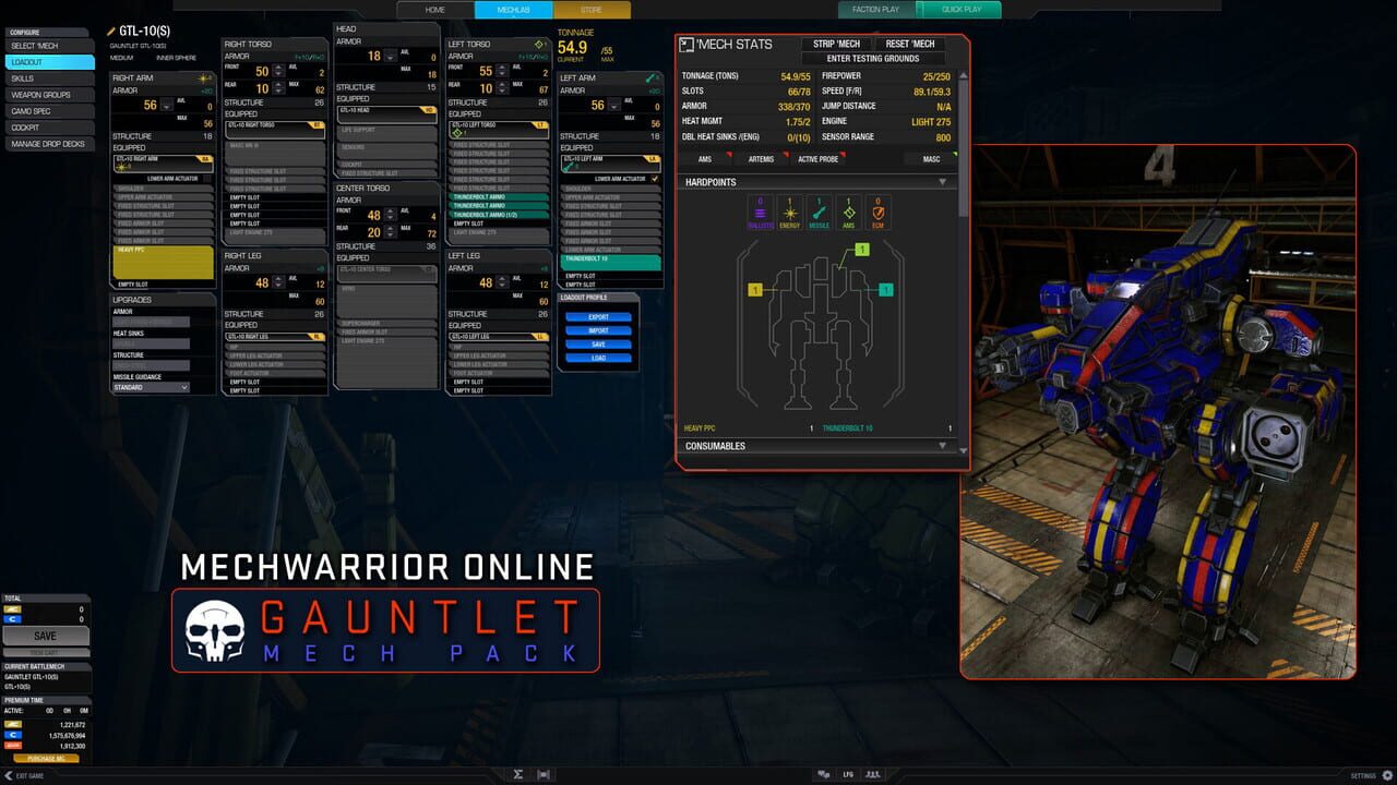 MechWarrior Online: Gauntlet Mech Pack