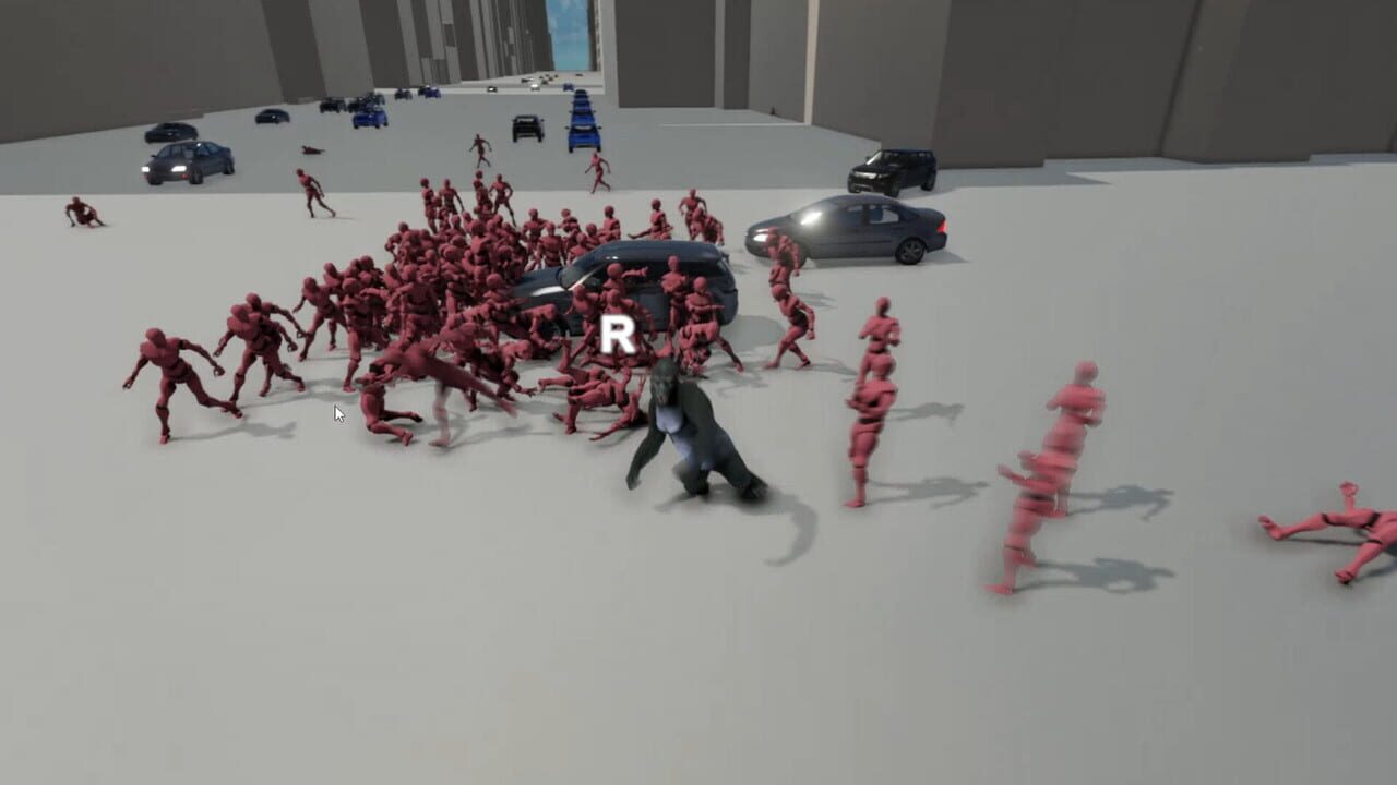 A Gorilla vs. 100 Men Simulator