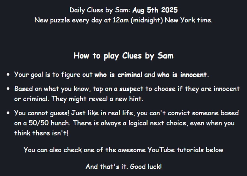 Clues By Sam