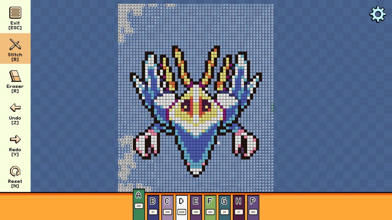 Pixel Cross Stitch: Color by Number – Menacing Monsters Pack 3