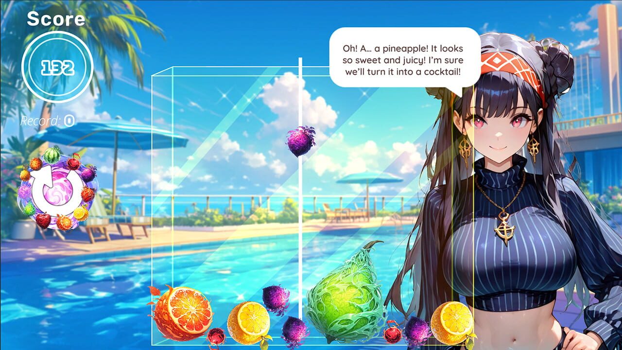 Poolside Girls Kiss: Passion Fruits Hotel Dating Sim