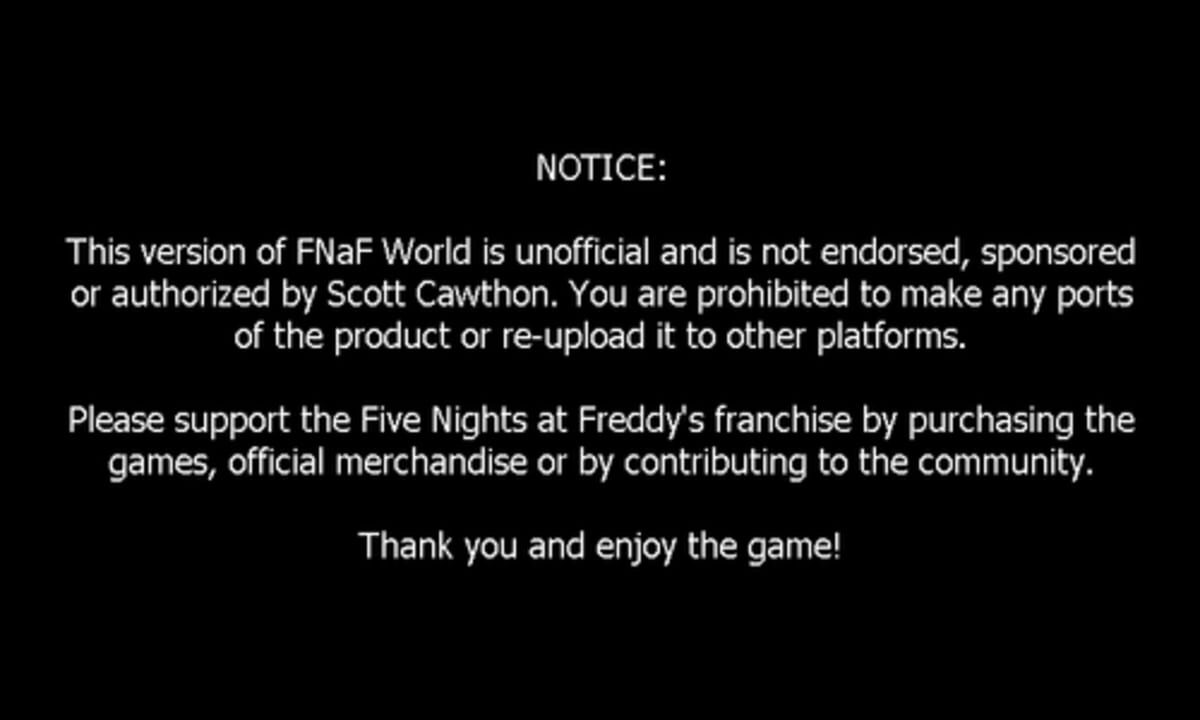 FNaF World Redacted