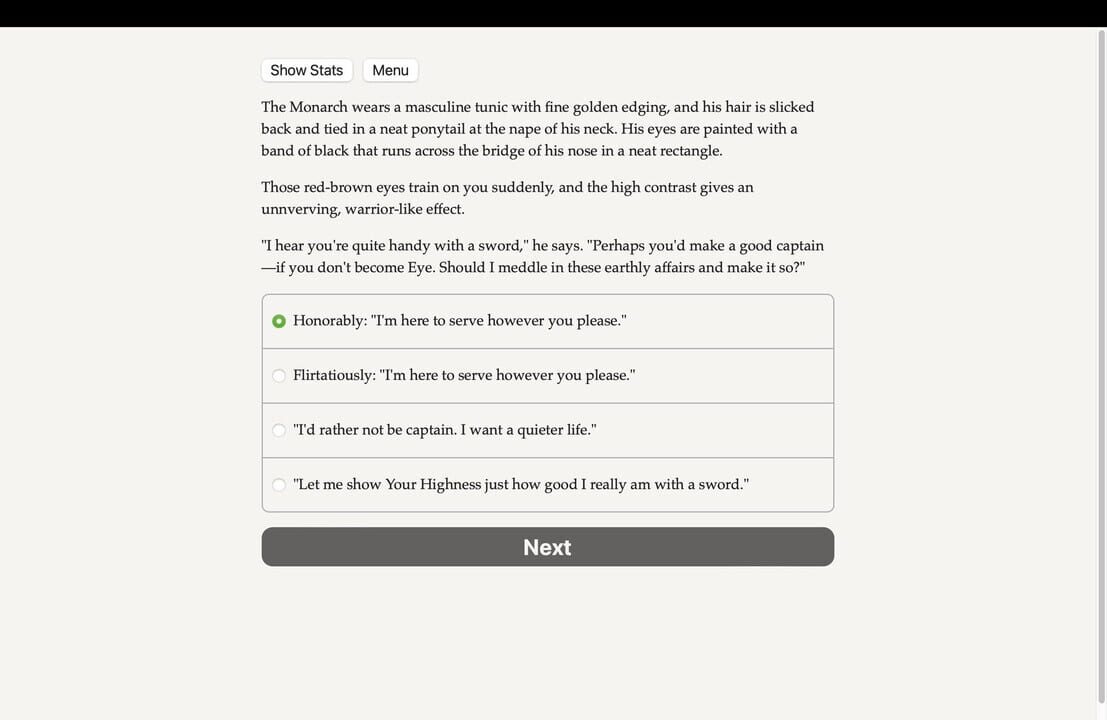 Games of the Monarch’s Eye