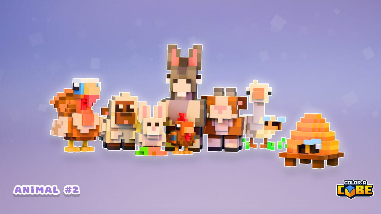 Color-A-Cube: Farm Animal Pack #2