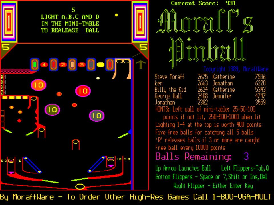 Moraff’s Pinball