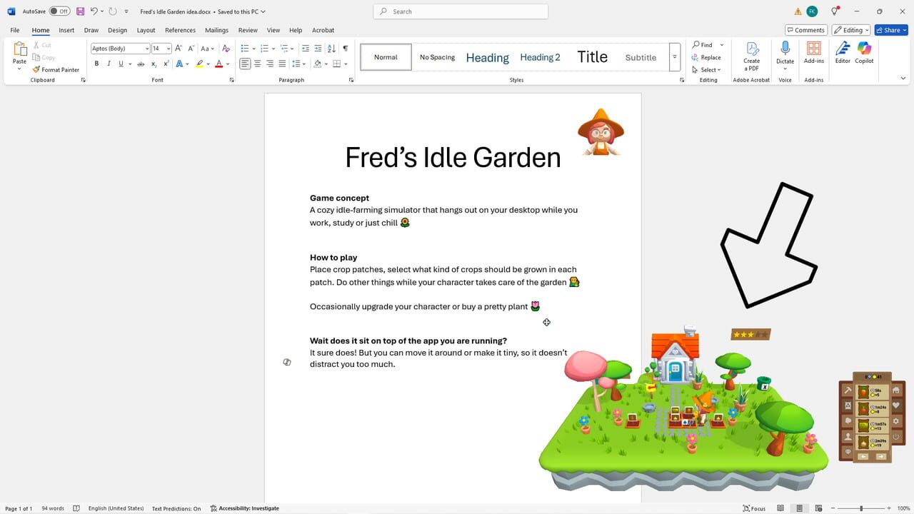 Fred’s Idle Garden