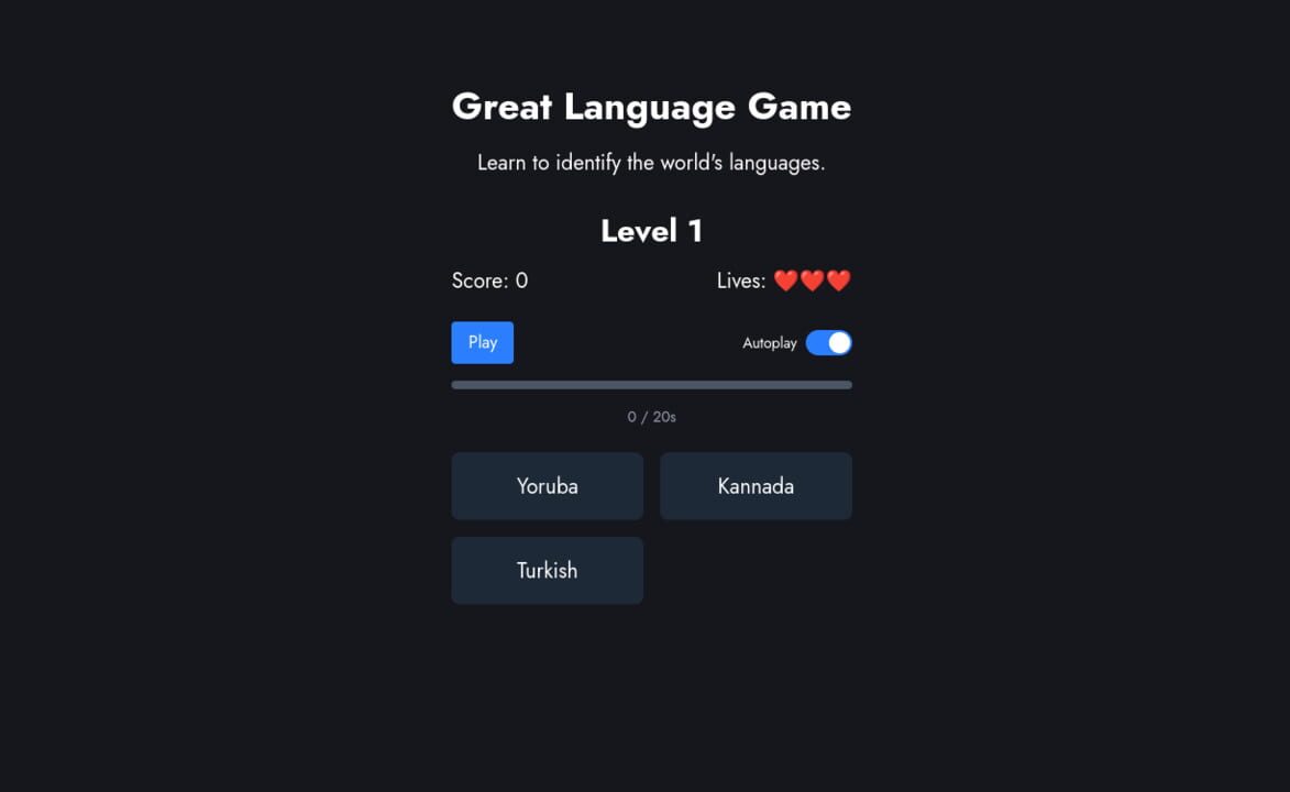 The Great Language Game
