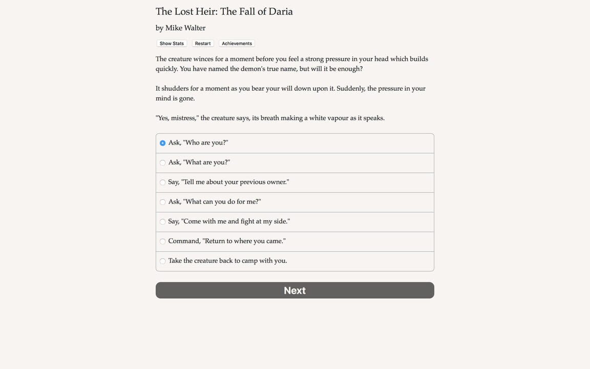 The Lost Heir: The Fall of Daria