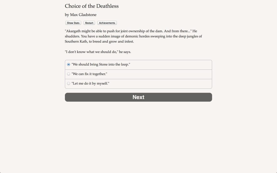 Choice of the Deathless