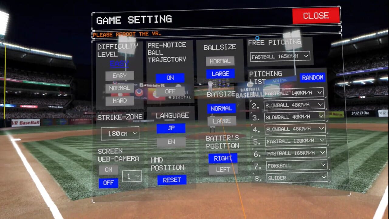 VR Dream Match Baseball