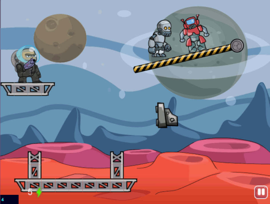 Space Captain vs Mega Robots