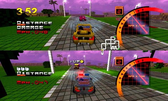3D Pixel Racing