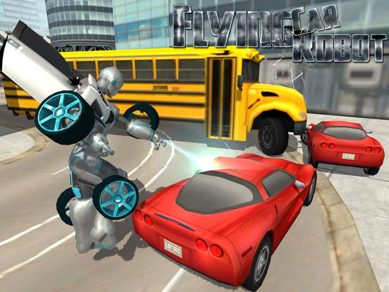 Flying Car Robot Flight Drive Simulator Game 2017