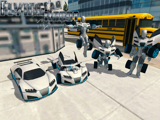 Flying Car Robot Flight Drive Simulator Game 2017