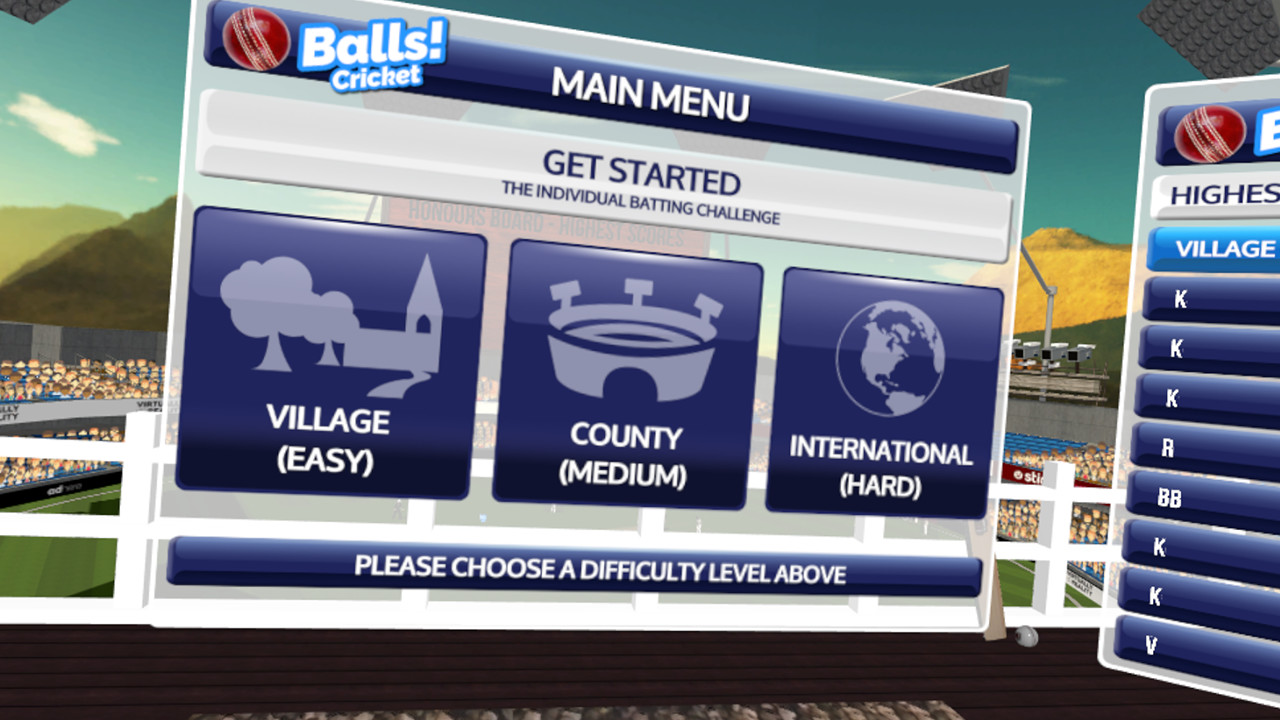 Balls! Virtual Reality Cricket