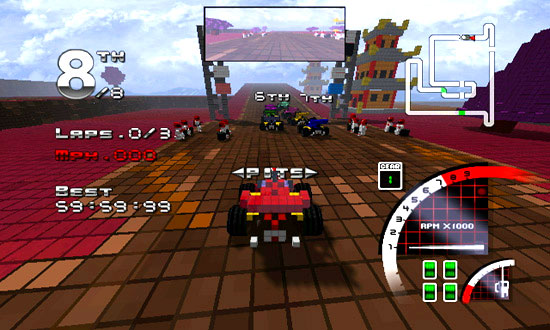 3D Pixel Racing