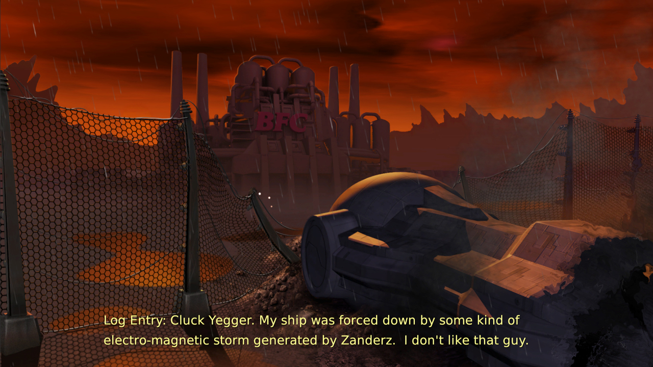 Cluck Yegger in Escape from the Planet of the Poultroid