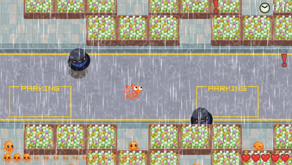 The HD Adventures of Rotating Octopus Character