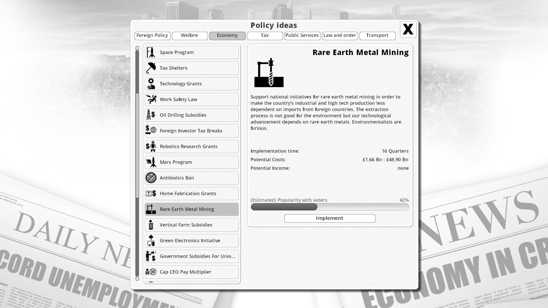 Democracy 3: Clones and Drones