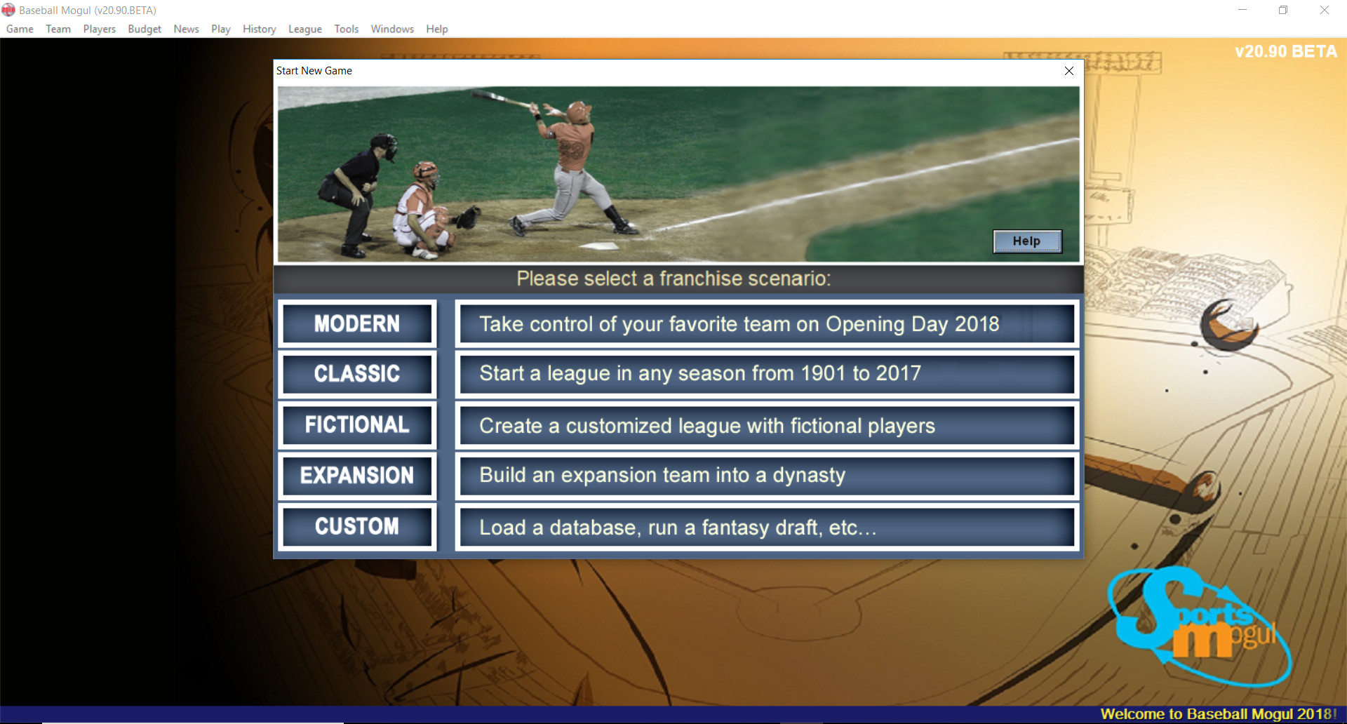 Baseball Mogul 2018