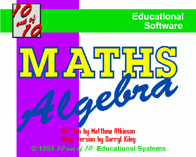 10 out of 10: Maths Algebra