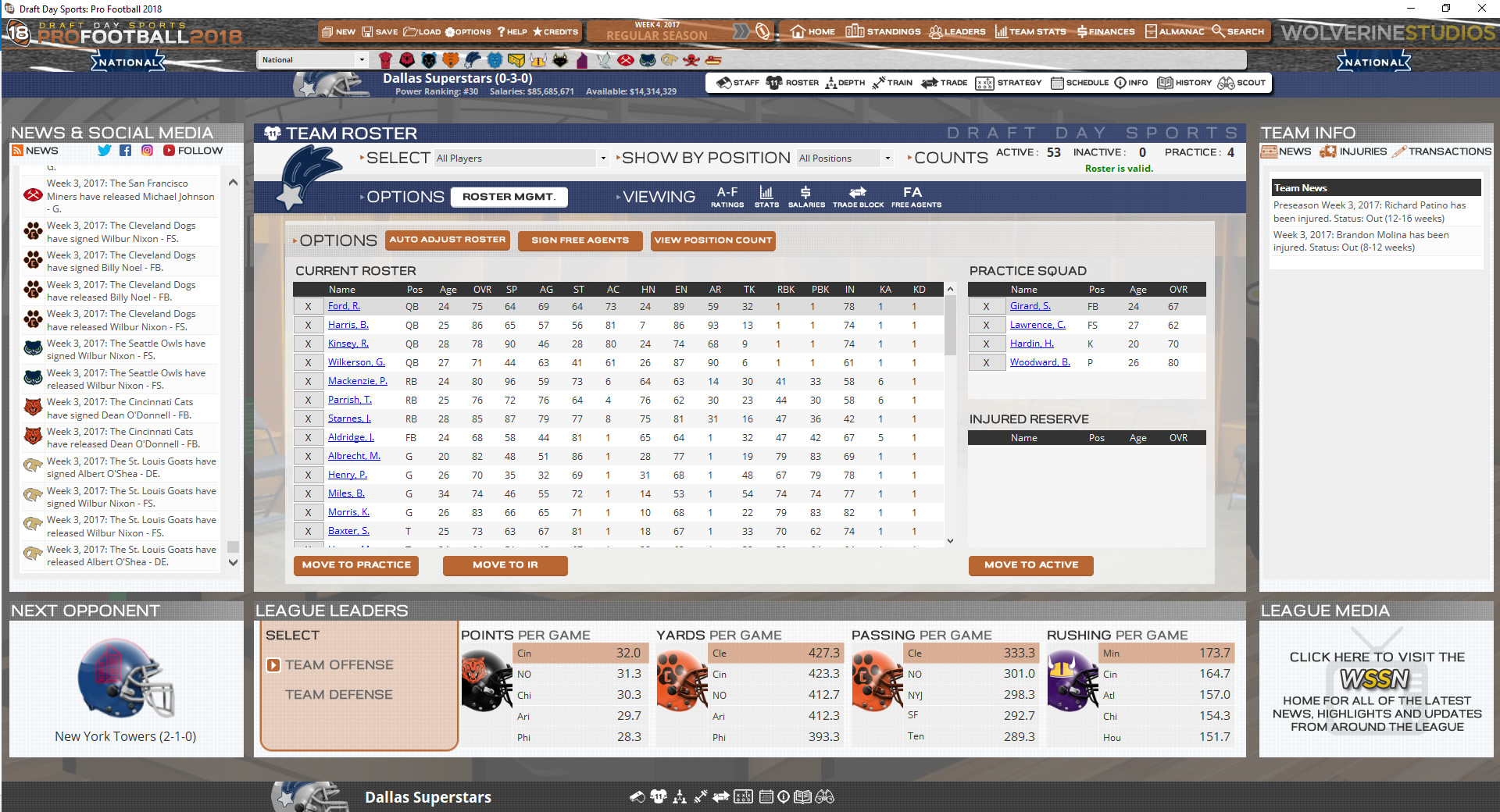 Draft Day Sports: Pro Football 2018