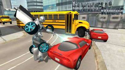 Flying Car Robot Flight Drive Simulator Game 2017