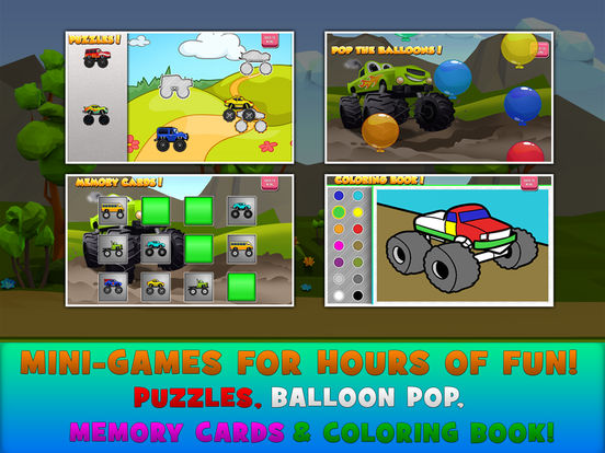 Monster Trucks Kids Racing Game