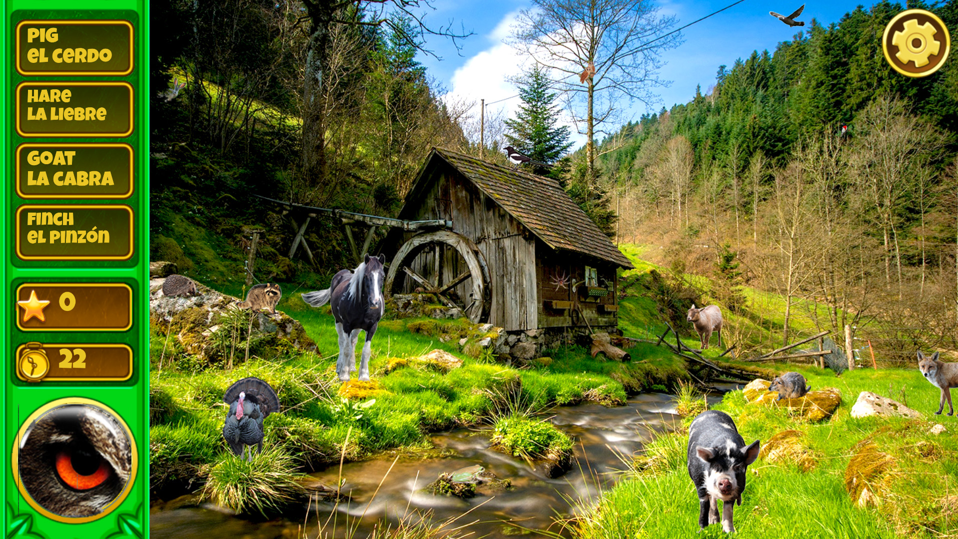 Hidden Animals: English – Spanish