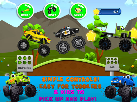 Monster Trucks Kids Racing Game
