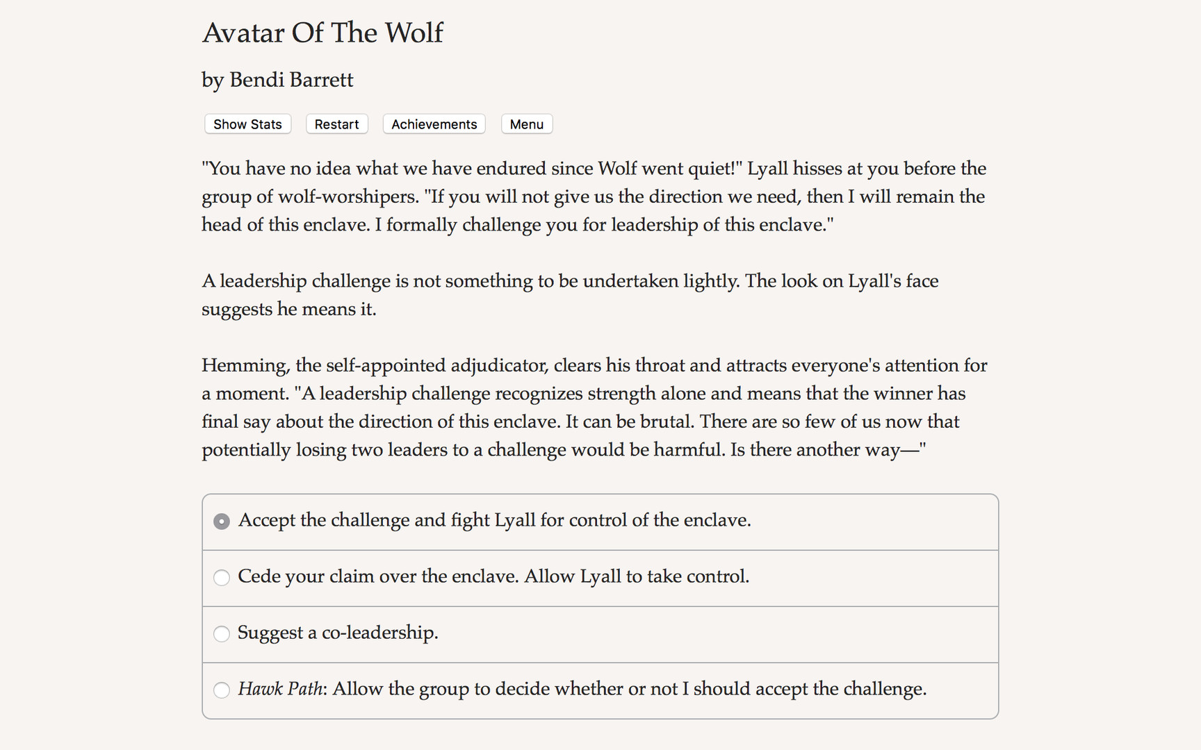 Avatar of the Wolf