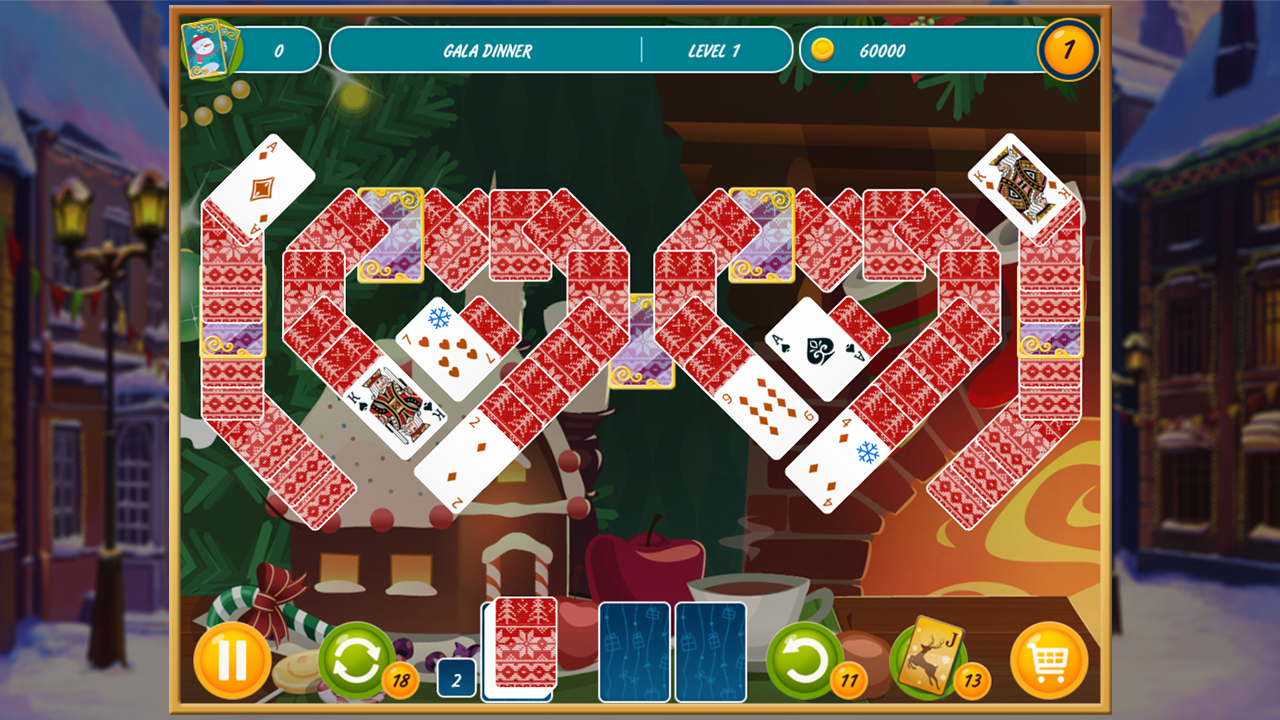 Solitaire Christmas: Match 2 Cards