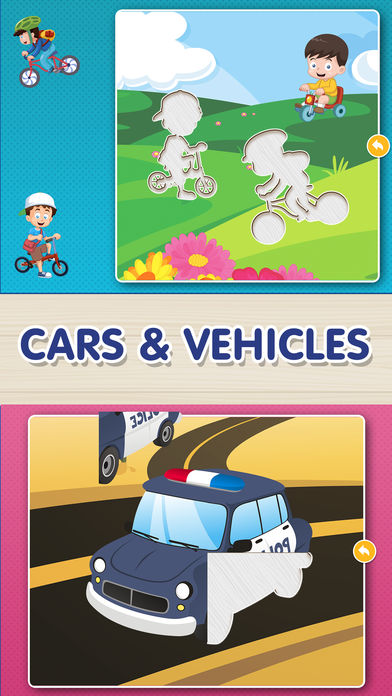 Cars &amp; Vehicles Puzzle Game for Toddlers HD