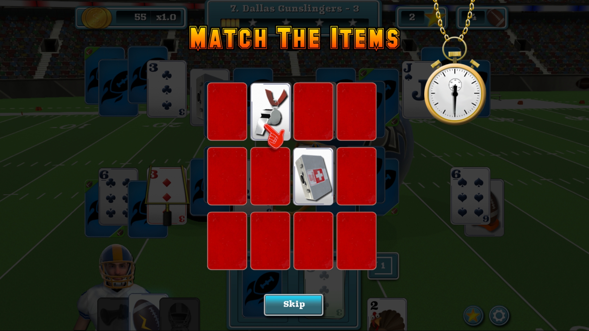 Touch Down Football Solitaire