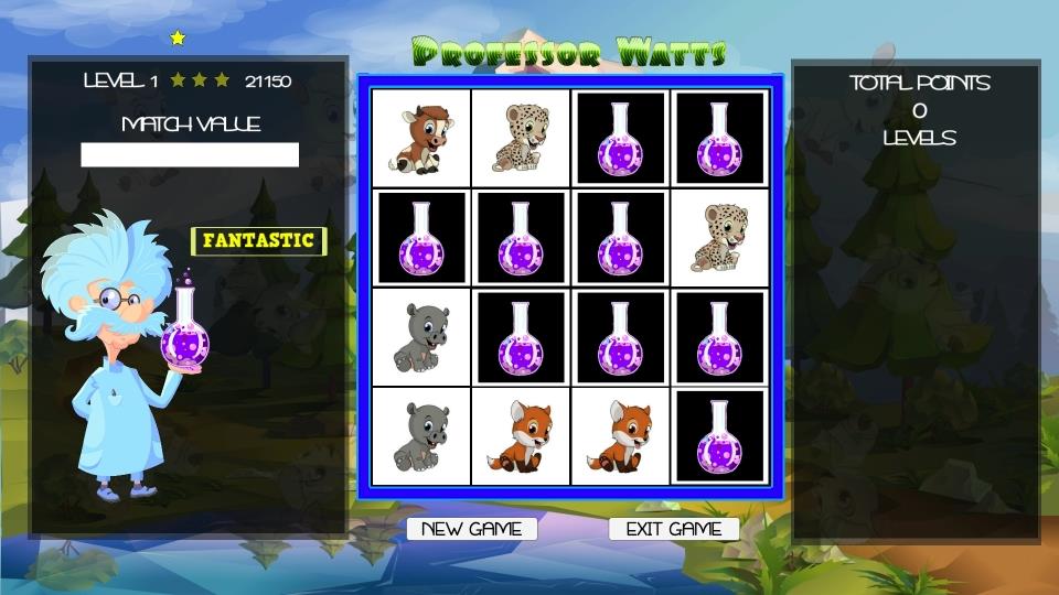 Professor Watts Memory Match: Cute Animals
