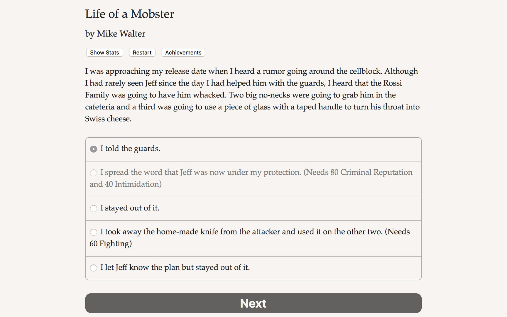 Life of a Mobster