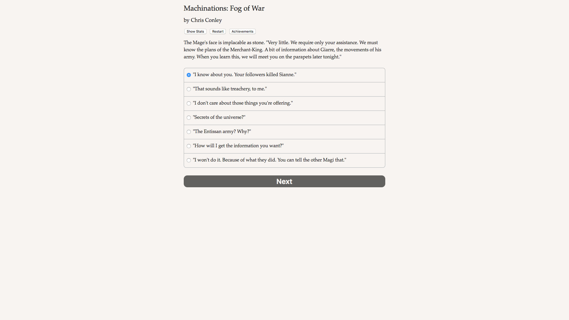 Machinations: Fog of War